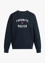 Favorite Daughter Favorite Sister Heart Logo Sweatshirt in Navy