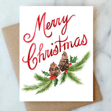 Merry Christmas Pinecone Greeting Card