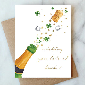 Clover Wishing Luck Greeting Card