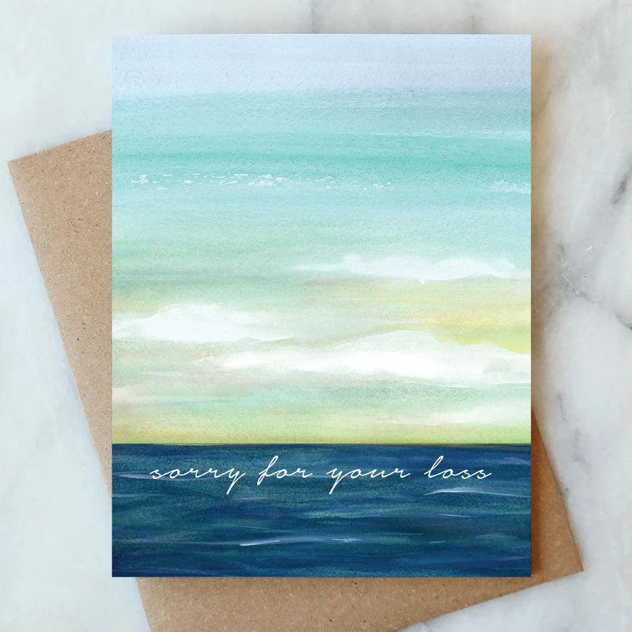 Sorry For Your Loss Ocean Greeting Card