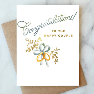 Wedding Rings Congratulations Greeting Card