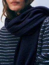 White & Warren Cashmere Travel Wrap in Deep Navy
