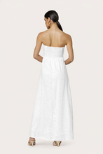 Lusana Melody Linen Maxi Dress in White