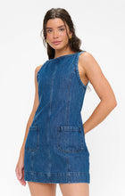 Show Me Your Mumu Boulevard Mini Dress in Reservoir Blue Denim