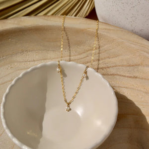 Mini Freshwater Pearl Gold Necklace