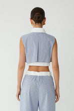 JS71 Veda Top in Blue/White