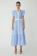 JS71 Yasmin Maxi Dress in Blue/White