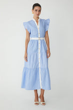 JS71 Yasmin Maxi Dress in Blue/White