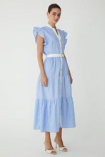 JS71 Yasmin Maxi Dress in Blue/White