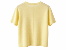 One Grey Day Sloane Cashmere T-Shirt in Lemon