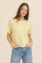 One Grey Day Sloane Cashmere T-Shirt in Lemon