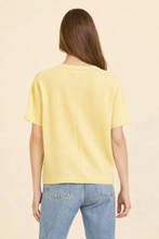 One Grey Day Sloane Cashmere T-Shirt in Lemon