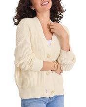 Tommy Bahama Zoe Cotton Shaker Stitch Cardigan in Bleached Sand