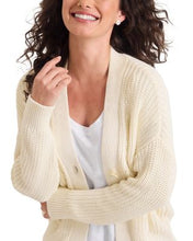 Tommy Bahama Zoe Cotton Shaker Stitch Cardigan in Bleached Sand