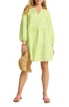 Tommy Bahama Coastalina Linen Tiered Long Sleeve Dress in Energy