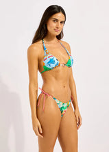 Seafolly Viva Vacation Longline Slide Tri Top Tie Side Hipster Bikini in Powder Blue