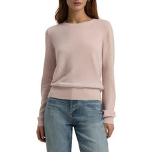 Favorite Daughter The Favorite Cashmere Long Sleeve Crewneck in Pale Pink