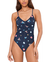 Seafolly Beach Club V Neck One Piece in Navy