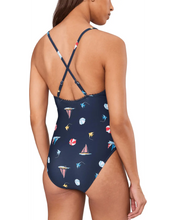 Seafolly Beach Club V Neck One Piece in Navy