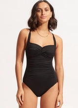 Seafolly Collective Halter Bandeau One Piece in Black