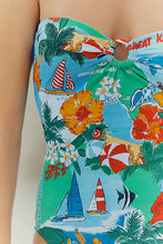 Seafolly Viva Vacation Bandeau One Piece in Powder Blue