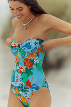 Seafolly Viva Vacation Bandeau One Piece in Powder Blue