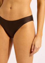 Seafolly Palermo Ring Front Bandeau Top Hipster Pant Bikini in Sepia
