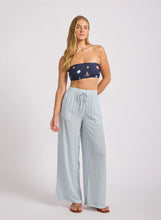 Seafolly Beach Wide Leg Pant in Powder Blue Stripe