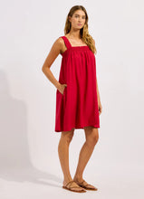 Seafolly Gathered Band Mini Dress in Cosmo Red