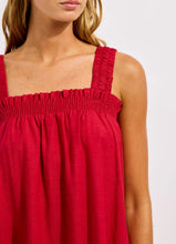 Seafolly Gathered Band Mini Dress in Cosmo Red