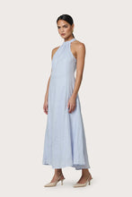 Lusana Piper Linen Maxi Dress in Misty Blue