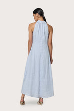 Lusana Piper Linen Maxi Dress in Misty Blue