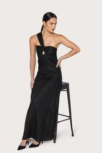 Lusana Sutton Linen Maxi Dress in Black