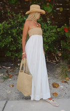 Show Me Your Mumu Dockside Maxi Dress in White Voile with Twisted Rope