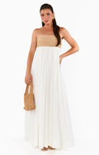Show Me Your Mumu Dockside Maxi Dress in White Voile with Twisted Rope