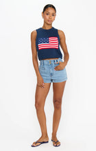 Show Me Your Mumu Milo Tank in Navy Flag Knit