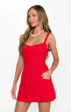 Show Me Your Mumu Emery Mini Dress in Sundried Tomato Linen