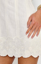 Show Me Your Mumu Ciao Mini Dress in White Eyelet Embroidery