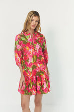 Hutch Tamia Dress in Olive/Multi Watercolor Vivid Orchids