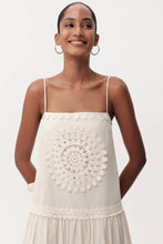 Exquise Clarisse Lace Detail Strappy Midi Dress in Beige