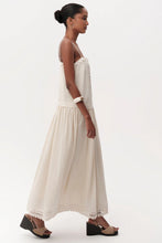 Exquise Clarisse Lace Detail Strappy Midi Dress in Beige