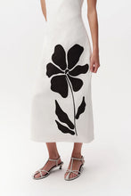 Exquise Cannon Spaghetti Strap Linen Midi Dress in White