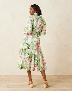 Tommy Bahama Hibiscus Print Midi Dress