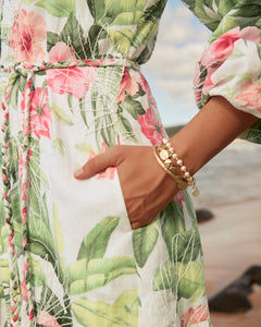 Tommy Bahama Hibiscus Print Midi Dress