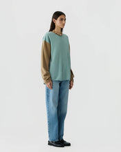 Guest In Residence Baseball Oversized Crew in Sage Brush/Camel
