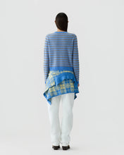 Guest In Residence Pebble Stripe Shrunken Crew in Delft Blue Combo