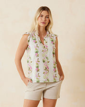 Tommy Bahama Sleeveless Print Ruffle Top