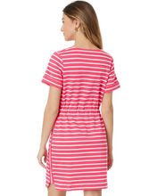 Tommy Bahama Pink Stripe Drawstring Waist Dress