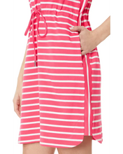 Tommy Bahama Pink Stripe Drawstring Waist Dress