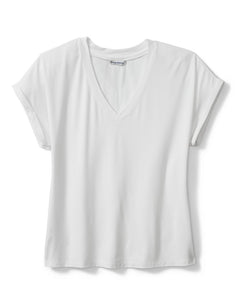 Tommy Bahama White Jersey V-Neck Tee